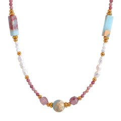 EMMIE NATURAL STONE BEAD NECKLACE