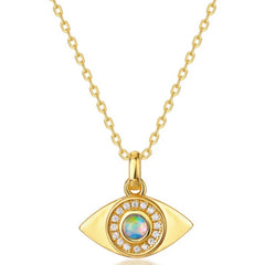 LOUISA GOLD OPAL EVIL EYE NECKLACE