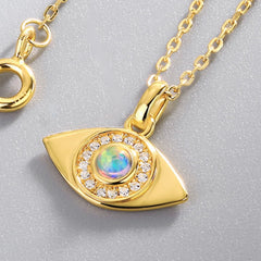 LOUISA GOLD OPAL EVIL EYE NECKLACE