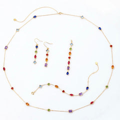 GWEN GOLD MULTI COLOR NECKLACE