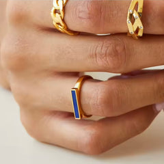 SUTTON LAPIS LAZULI BAR RING