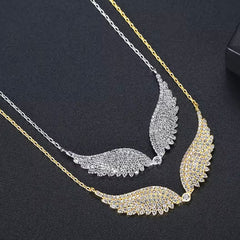 ANGELICA STERLING SILVER ANGEL WING NECKLACE