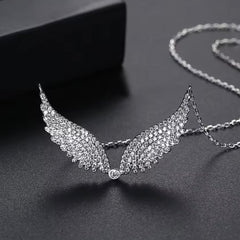 ANGELICA STERLING SILVER ANGEL WING NECKLACE