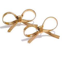 BRUNA BOW DAINTY EARRINGS