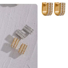 ALIVIA SQUARE CZ  EARRINGS