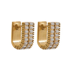 ALIVIA SQUARE CZ  EARRINGS