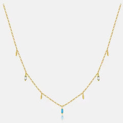 JIA STERLING SILVER TASSEL CHARM NECKLACE