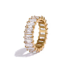 ADELE BAGUETTE CZ BAND RING