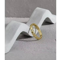 ALESSIO STERLING SILVER GOLD BAND RING