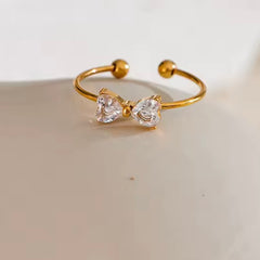 CINZIA BOW CZ  RING