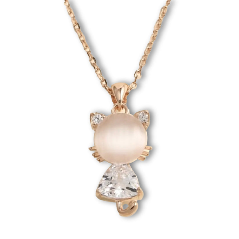 AMALIA KITTY STERLING SILVER ROSE GOLD PENDENT