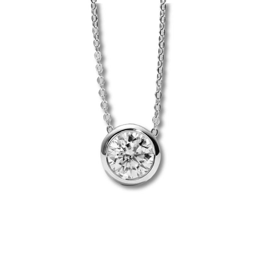 ADELINA STERLING SILVER MOISSANITE PENDENT NECKLACE