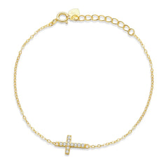 ISLA STERLING SILVER CROSS BRACELET