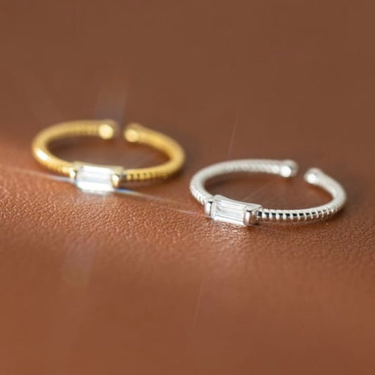 ACACIA STERLING SILVER DAINTY BAND RING