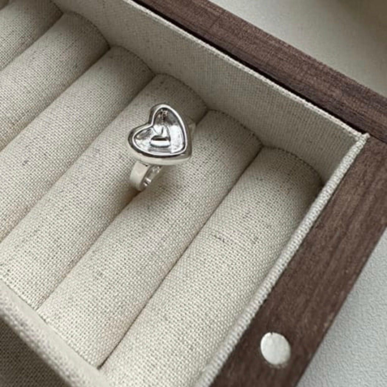 RIN STERLING SILVER DOUBLE HEART RING