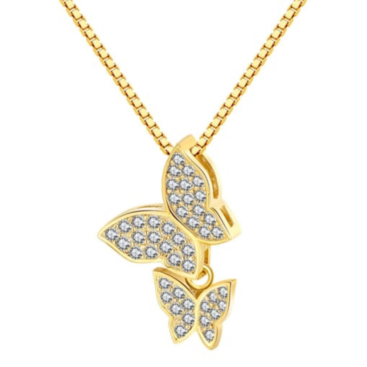 OMBRA DAINTY STERLING SILVER BUTTERFLY NECKLACE
