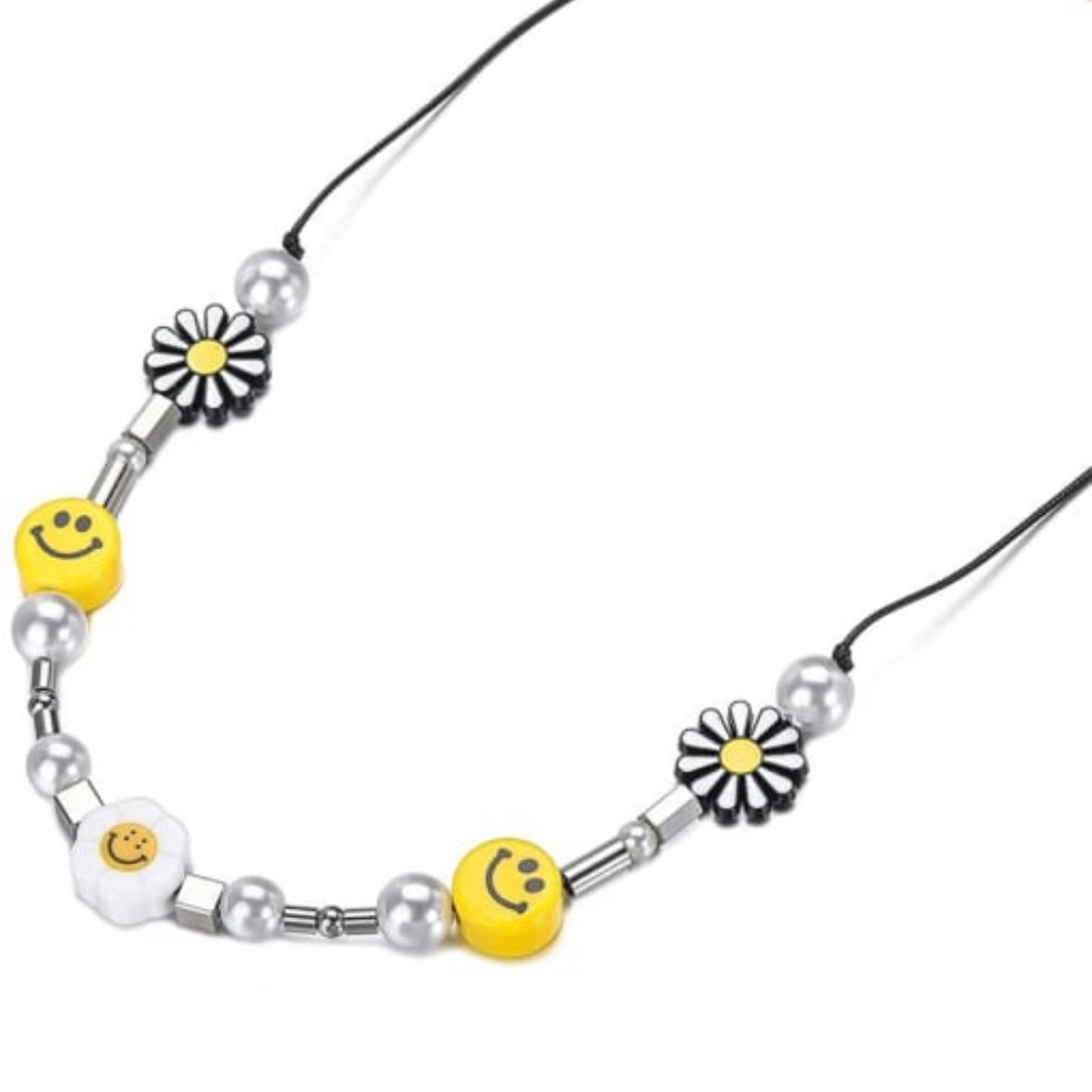FELICIA STERLING SILVER SMILEY FACE NECKLACE