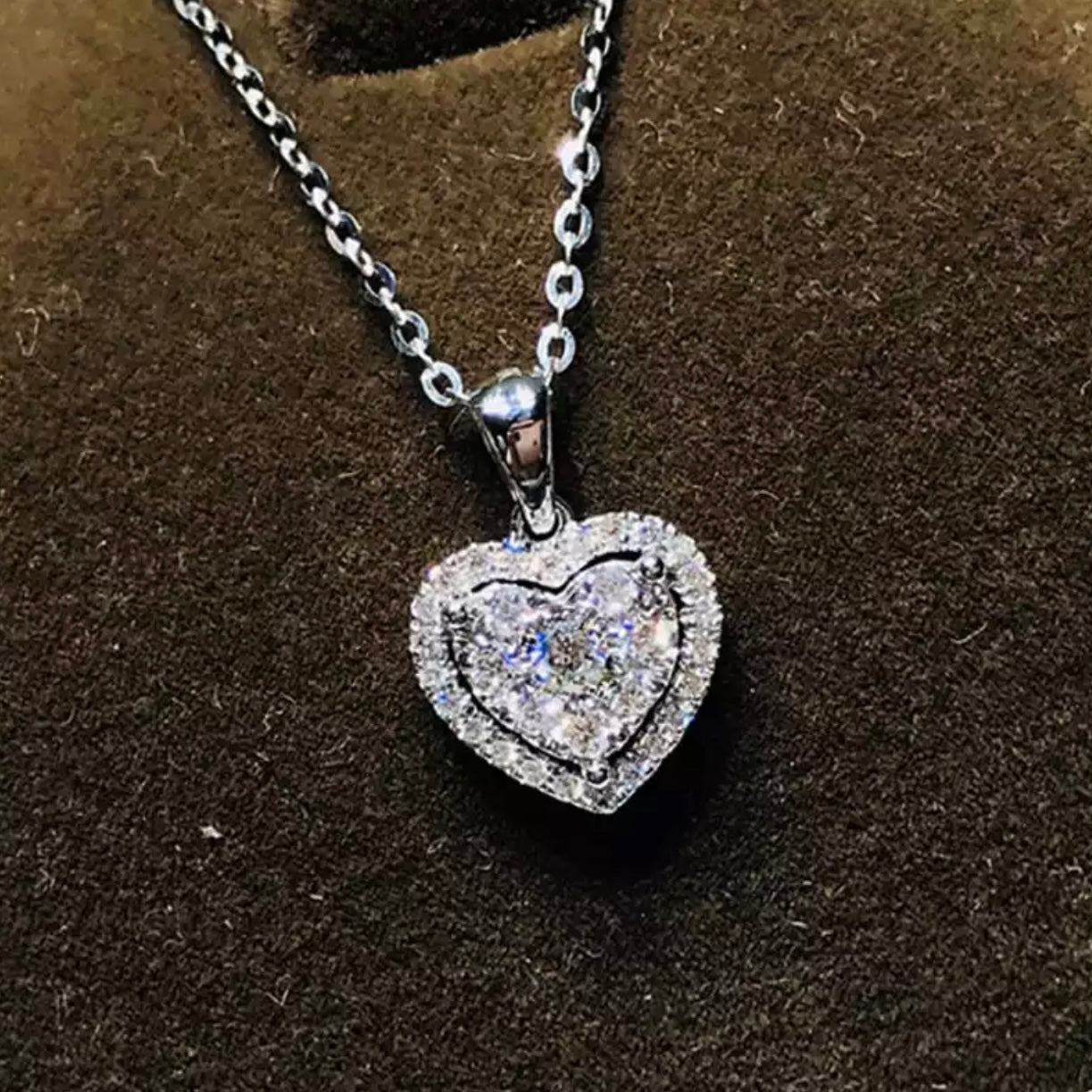 MALISSA STERLING SILVER HEART PENDENT NECKLACE