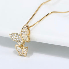 OMBRA DAINTY STERLING SILVER BUTTERFLY NECKLACE