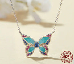 VICENTA STERLING SILVER HANDCRAFTED BUTTERFLY NECKLACE