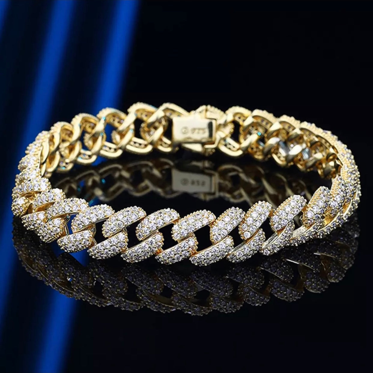 Men's Cuban Link Diamond Bracelet 12mm Width 14K Solid Gold –  Kingofjewelry.com