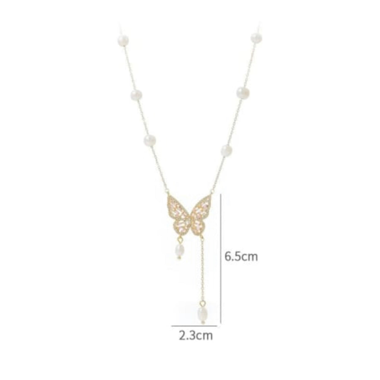 CHIARA BUTTERFLY LARIAT NECKLACE