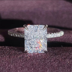 LIA STERLING SILVER MOISSANITE RADIANT CUT DIAMOND