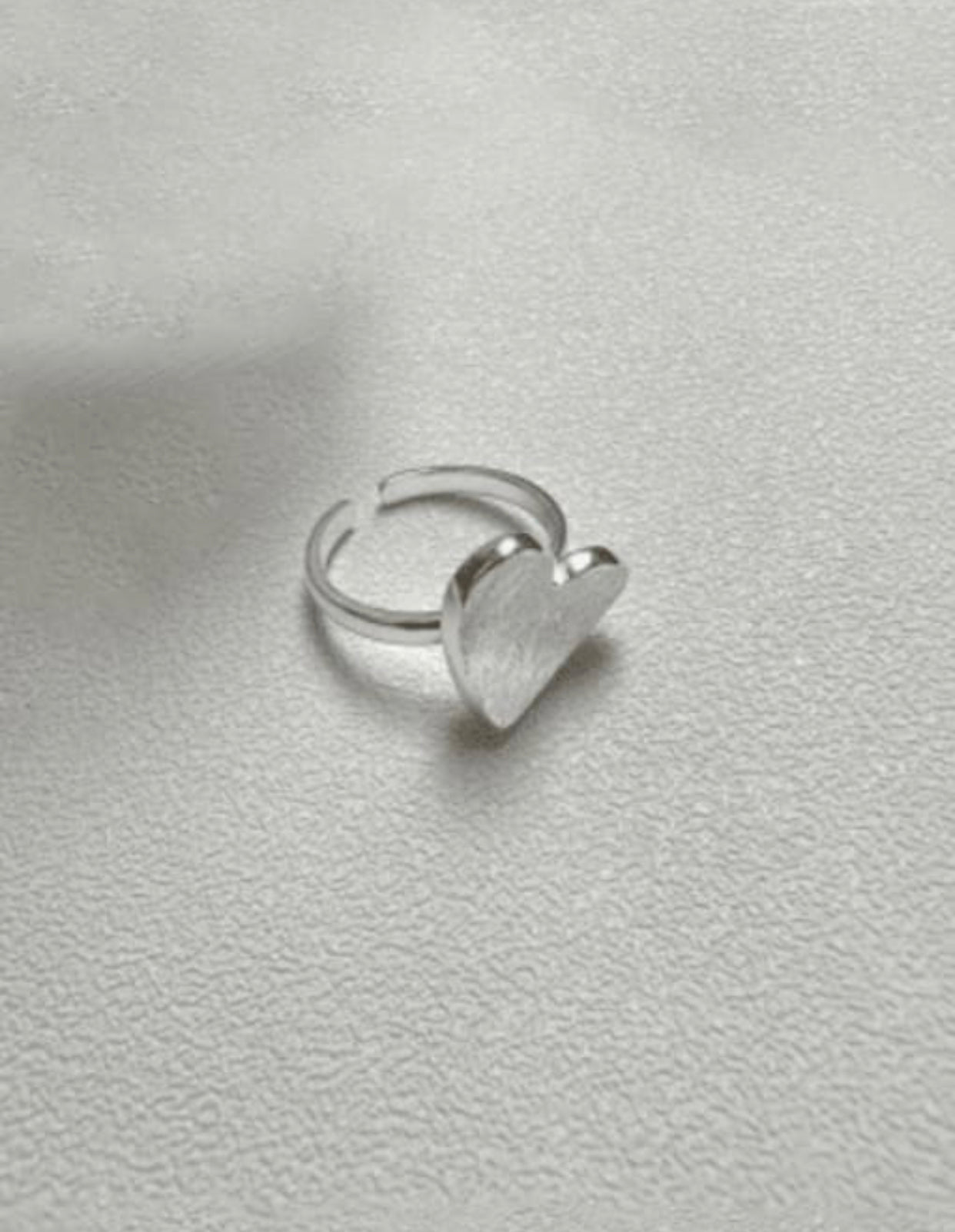 ANDREA STERLING SILVER TEXTURED HEART RING