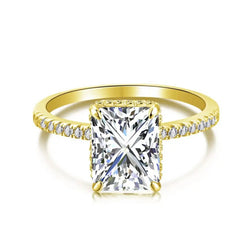 LIA STERLING SILVER MOISSANITE RADIANT CUT DIAMOND